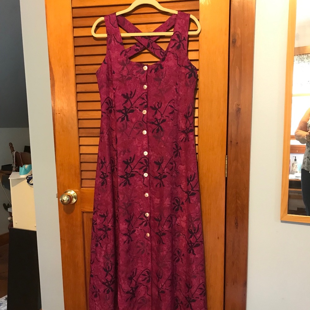 Batik Fuschia  Summer Dress.